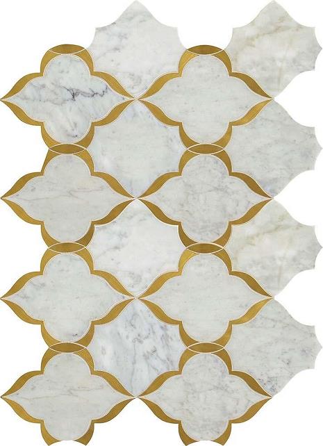 Carrara White/Brass