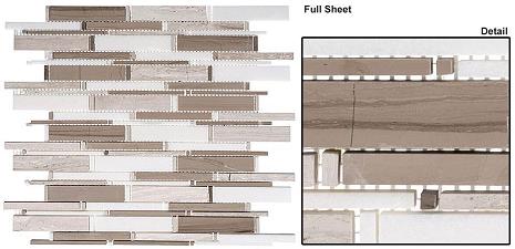 Wooden white+Athen gray+Thassos mix